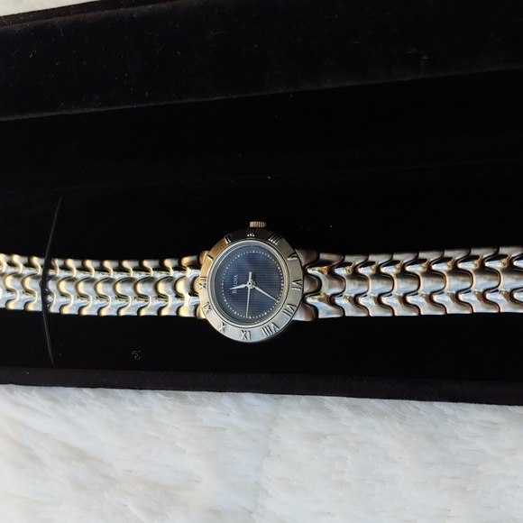 Bulova Women's Stainless Steel Blue Dial Watch with 7 Inch Link Band - Picture 4 of 13